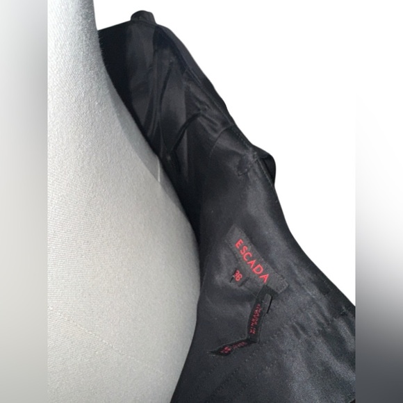 Escada Black  Velvet Elegant Cocktail  Ruched Maxi Dress Sz 36 - Picture 11 of 14